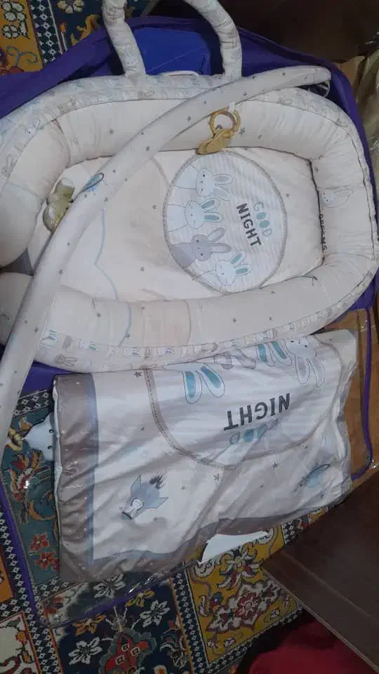 تشک گارد دار و پتو نوزادی طرح خرگوش|کالسکه و لوازم جانبی|لاهیجان, گلستان|دیوار