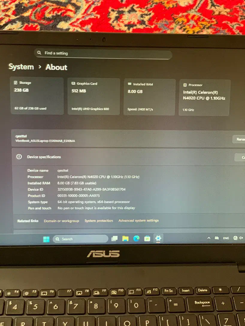 لپ تاپ ایسوس E510ma|رایانه همراه|شهریار, شهریار|دیوار