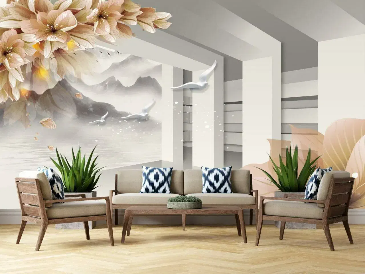 کاغذ دیواری کناف سقف کاذب پوستر سه بعدی|خدمات پیشه و مهارت|قدس, شهر‌قدس|دیوار