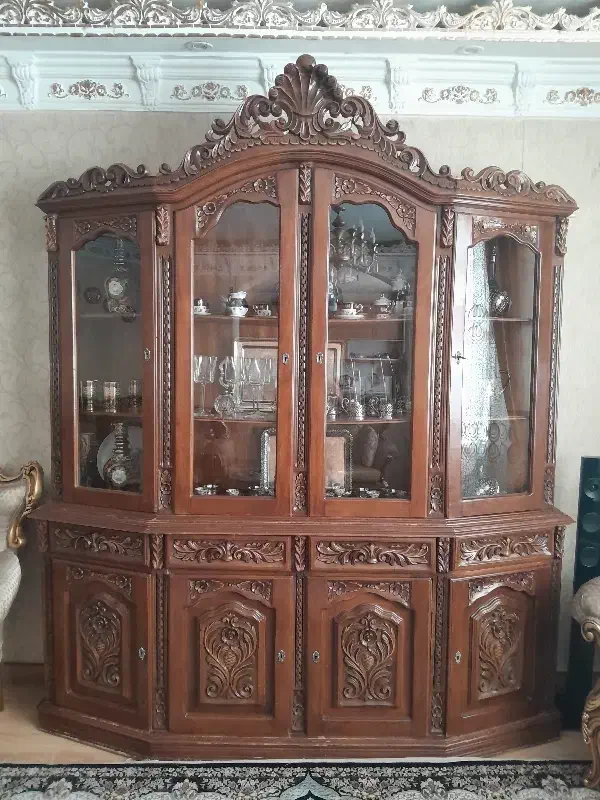 بوفه چوب گردو|بوفه، ویترین، کنسول|اندیشه, اندیشه فاز ۴|دیوار