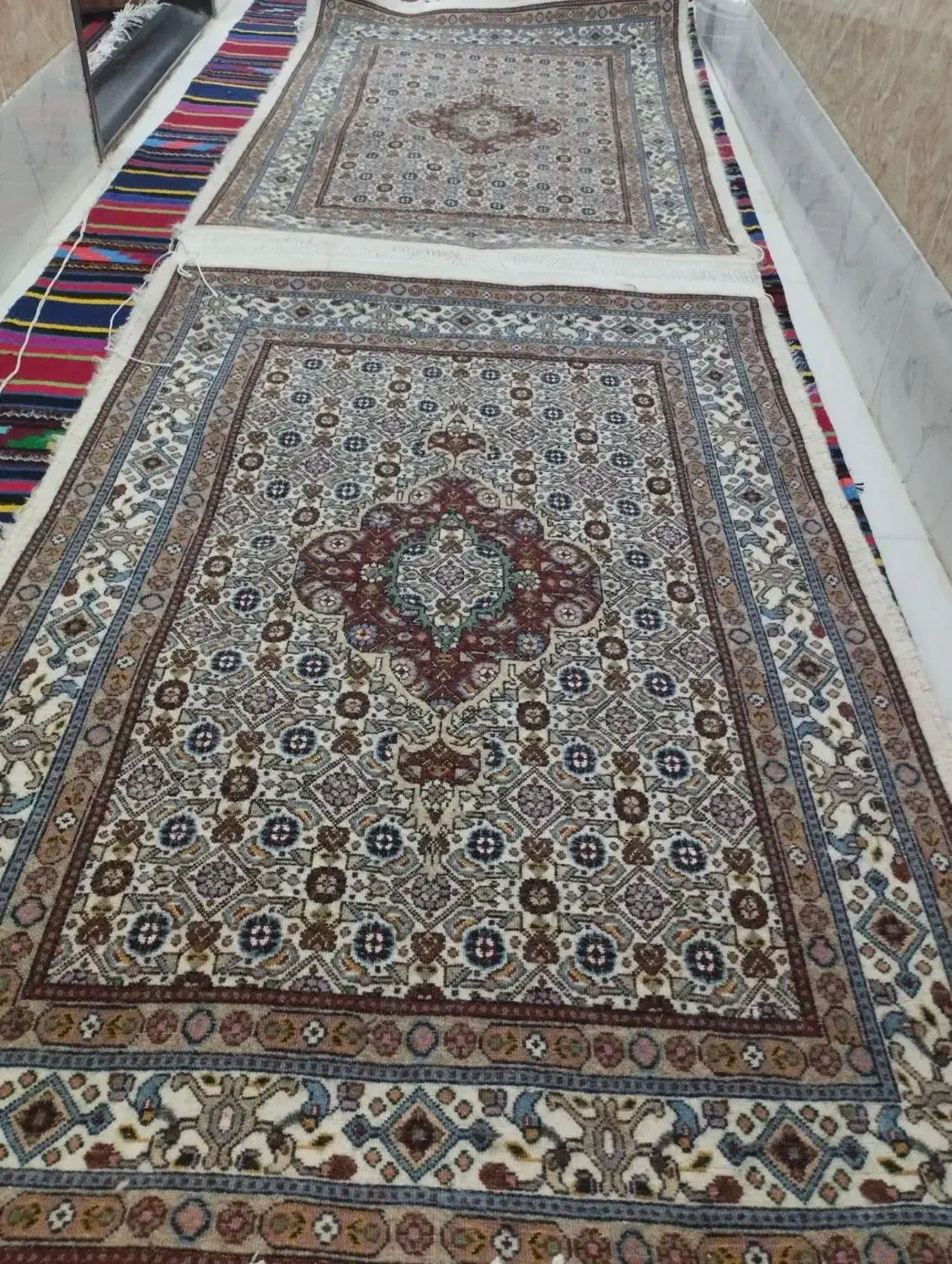 قالیچه دست باف 80 در 120|فرش|بیرجند, |دیوار