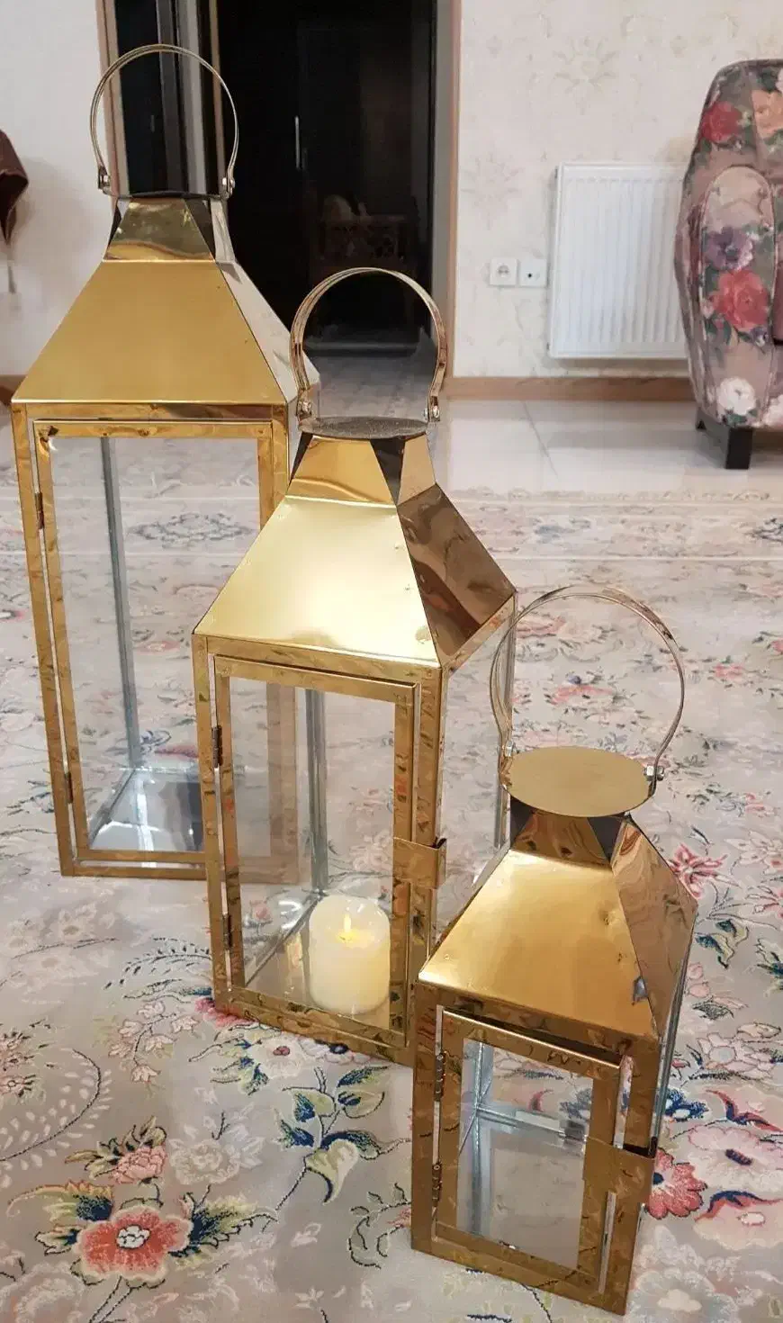 فروش لوستر ایستاده و شمعدان طرح فانوس|لوستر و چراغ آویز|مشهد, جانباز|دیوار