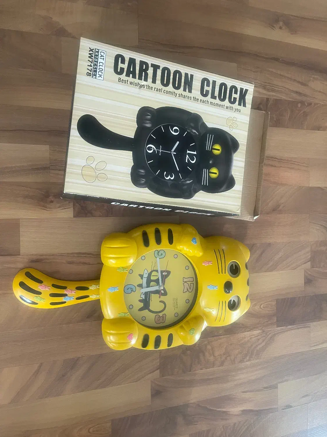 ساعت دیواری طرح گربه|ساعت دیواری و تزئینی|اردبیل, |دیوار