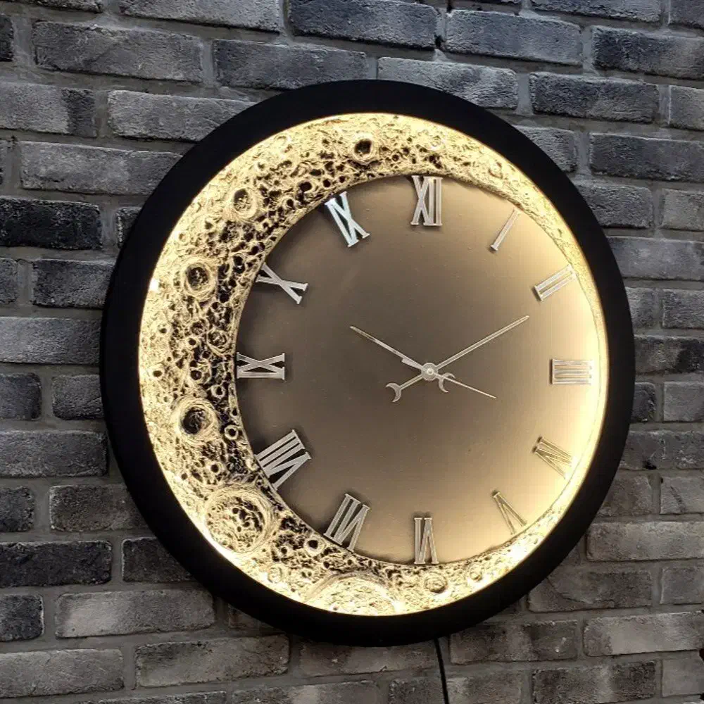 ساعت دیواری طرح ماه|ساعت دیواری و تزئینی|نیشابور, گنبد سبز|دیوار