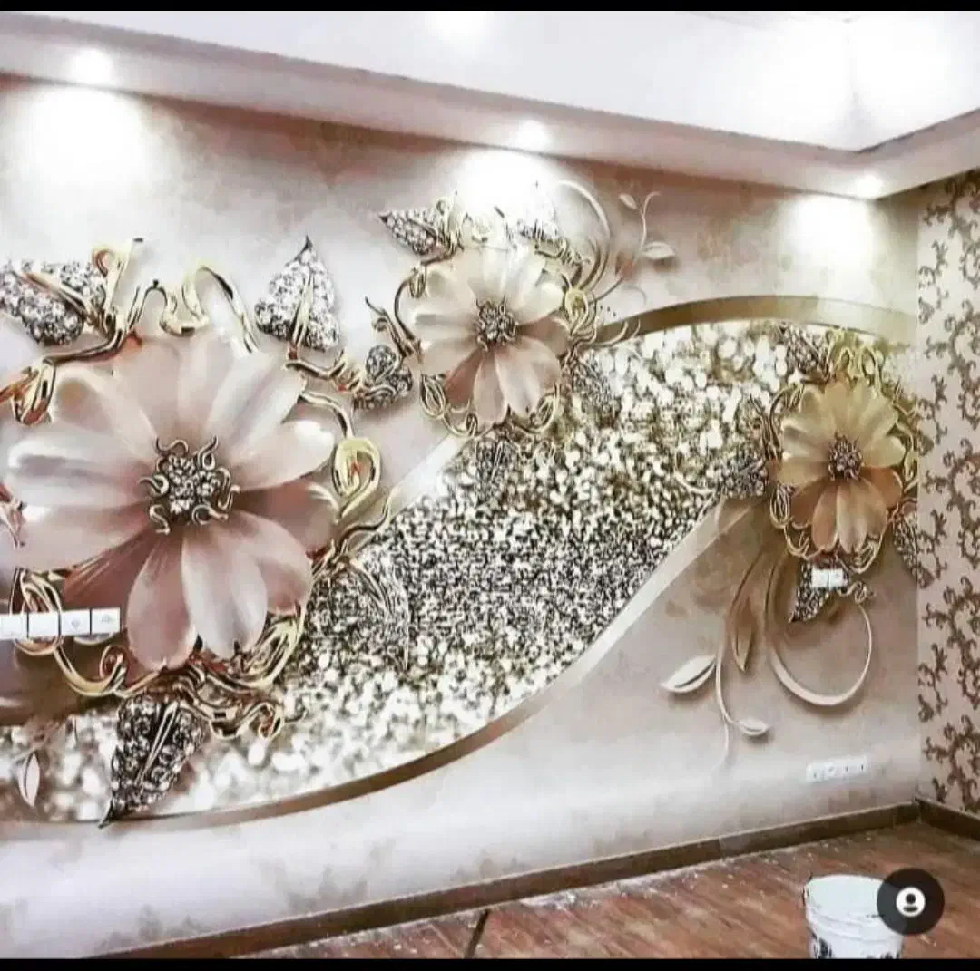 نصب نصاب کاغذ دیواری نقاشی تمام نقاط|خدمات پیشه و مهارت|تهران, اباذر|دیوار