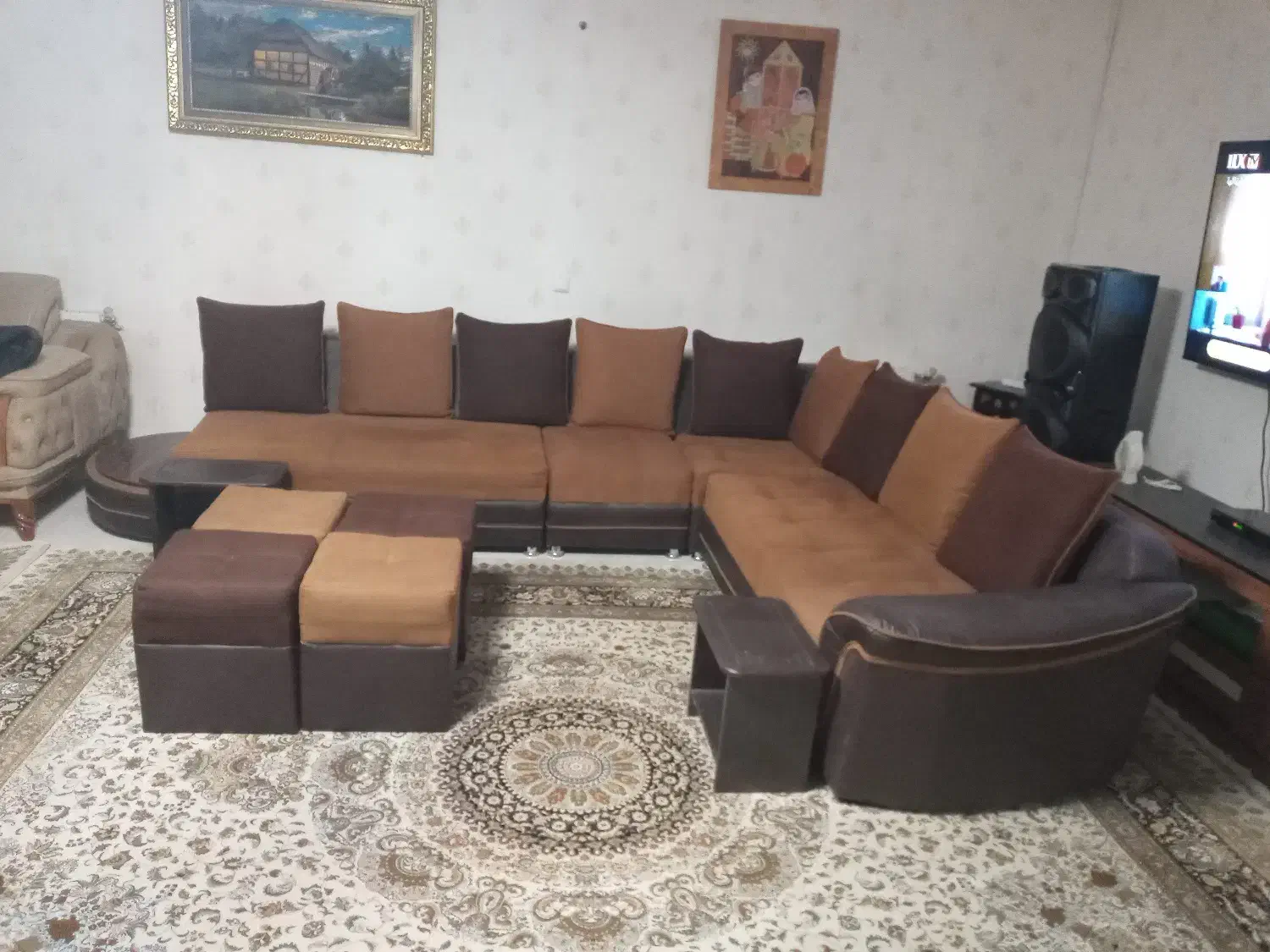 مبل ال ۸نفره درحد نو|مبلمان خانگی و میز عسلی|فولادشهر, C2|دیوار