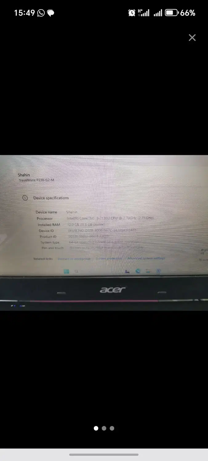 لب تاب نسل 7 acer رم 12|رایانه همراه|نجفآباد, امیرآباد|دیوار