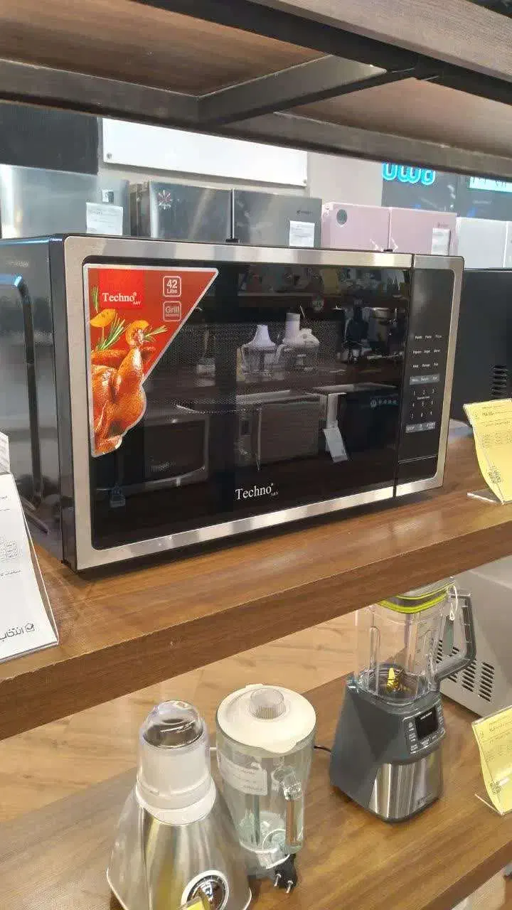 فروش مایکروویو استیل مشکی Te-421 تکنو|اجاق گاز و لوازم برقی پختوپز|ساری, |دیوار