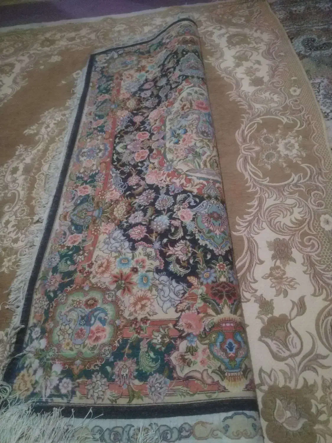 قالی چله ابریشم|فرش|شهرکرد, |دیوار