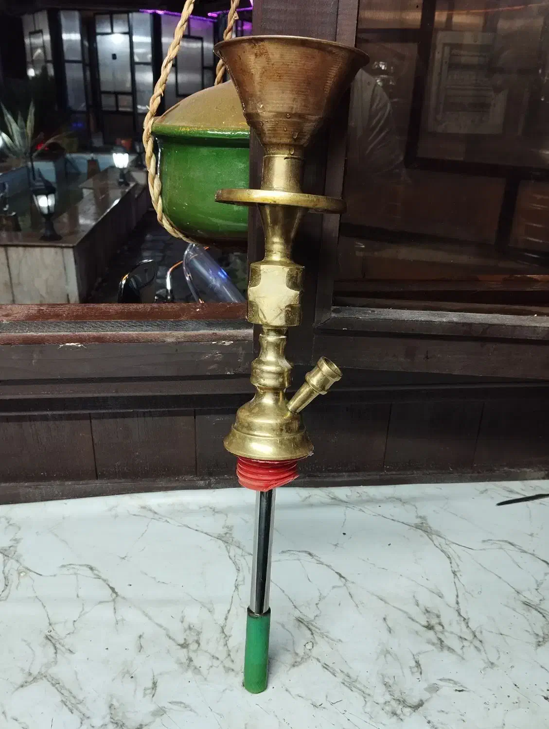 تنه قلیان برنجی یکماه کارکرده|صنایع دستی و سایر لوازم تزئینی|لنگرود, |دیوار