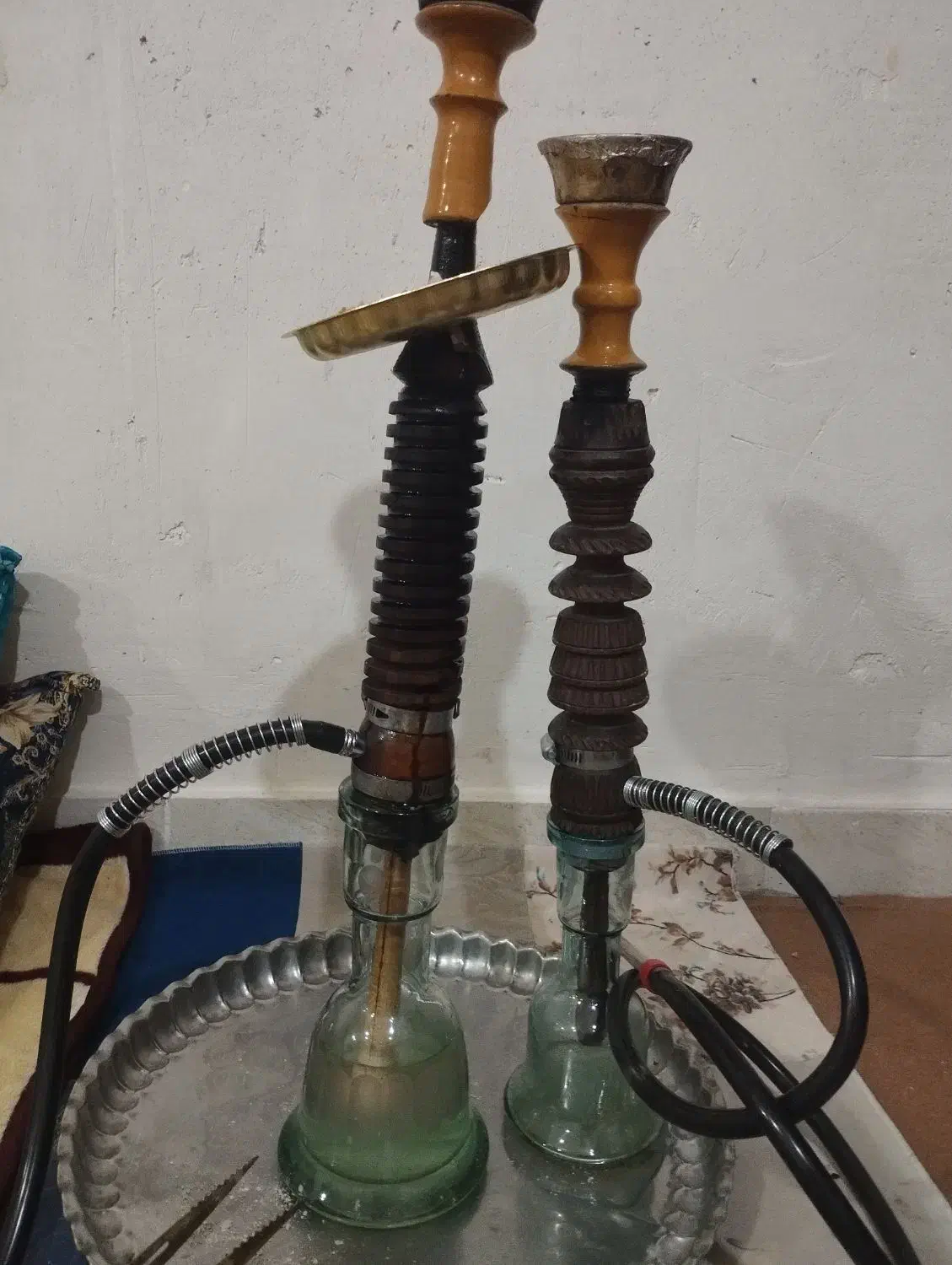 یک جفت قلیون چوبی|زیورآلات و اکسسوری|اردبیل, |دیوار