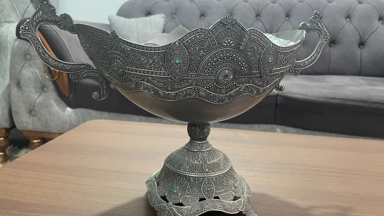 ظرف پایه دار پیوتر|ظروف سرو و پذیرایی|رامهرمز, |دیوار