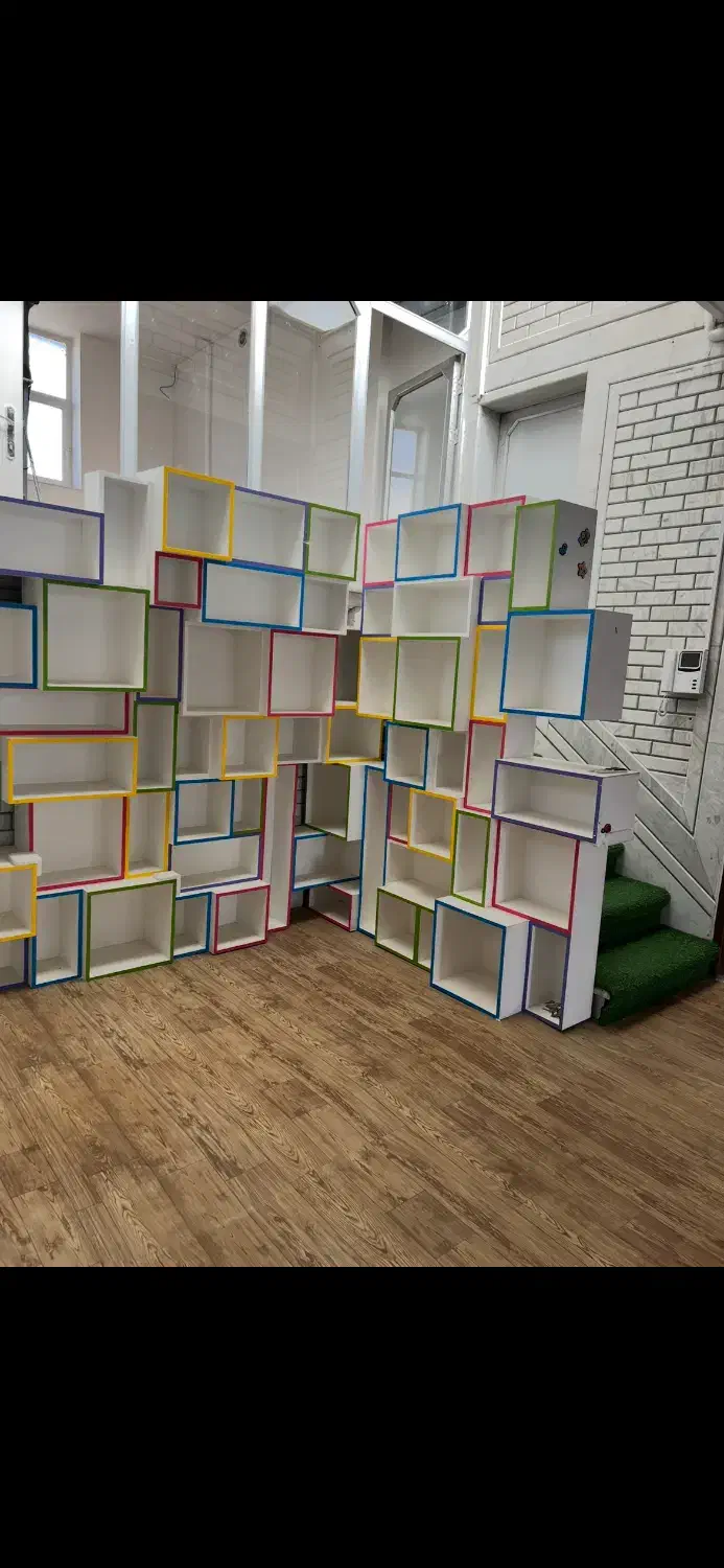 دکور - کتابخانه|کتابخانه، شلف، قفسههای دیواری|خمینیشهر, |دیوار