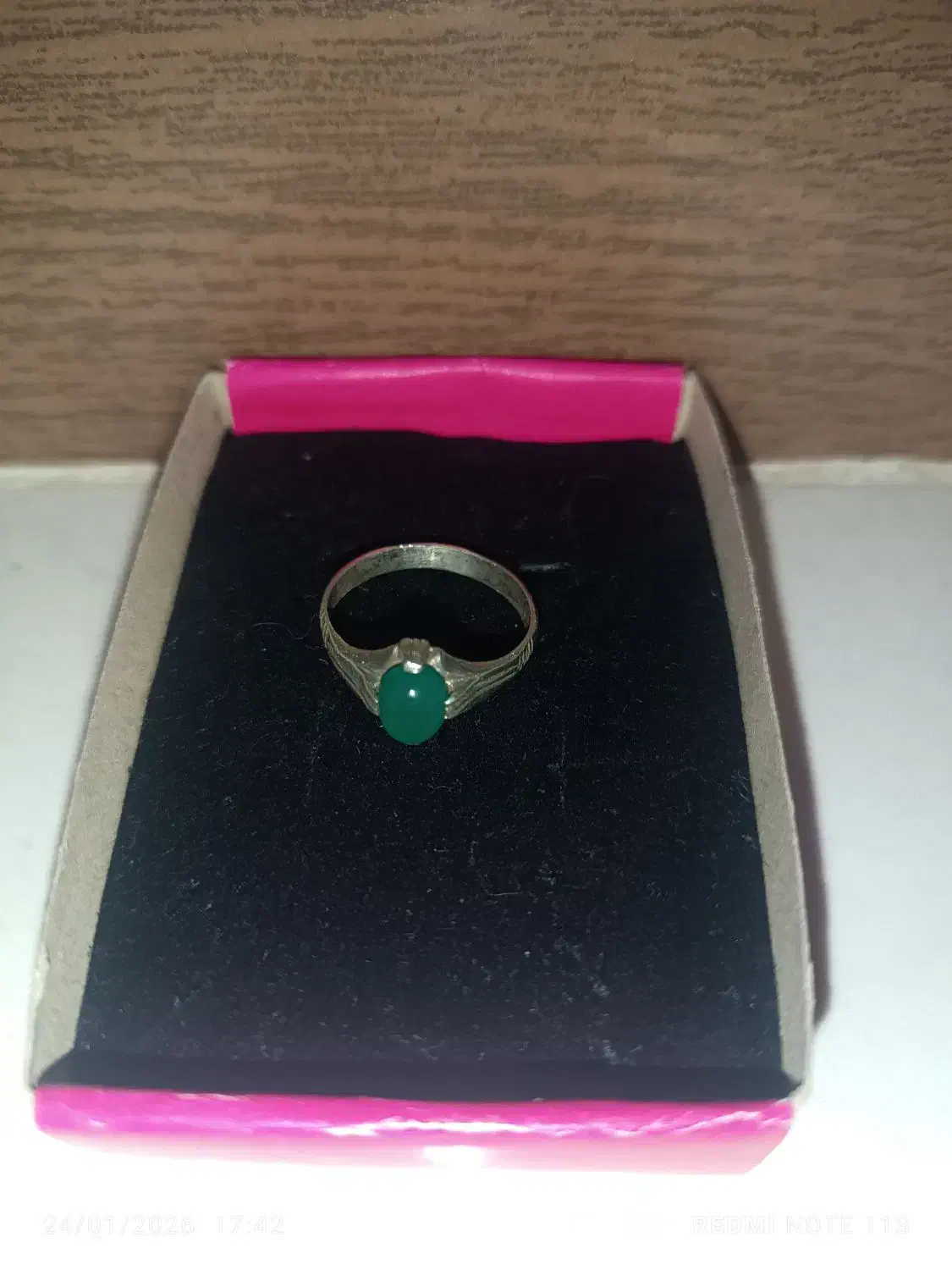 انگشتر  نقره ی کهنه عقیق سبز ۹۵۰ عیار|جواهرات|تهران, باشگاه نفت|دیوار