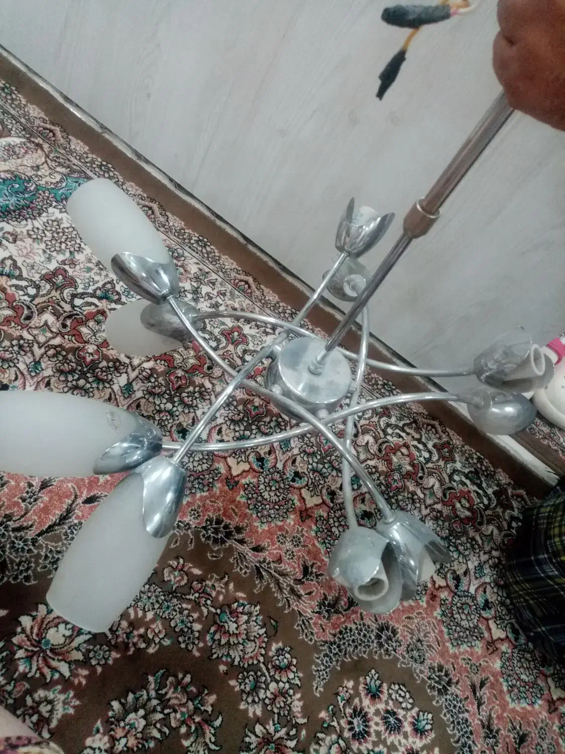 سه عدد لوستر|لوستر و چراغ آویز|شیراز, خلیلی|دیوار