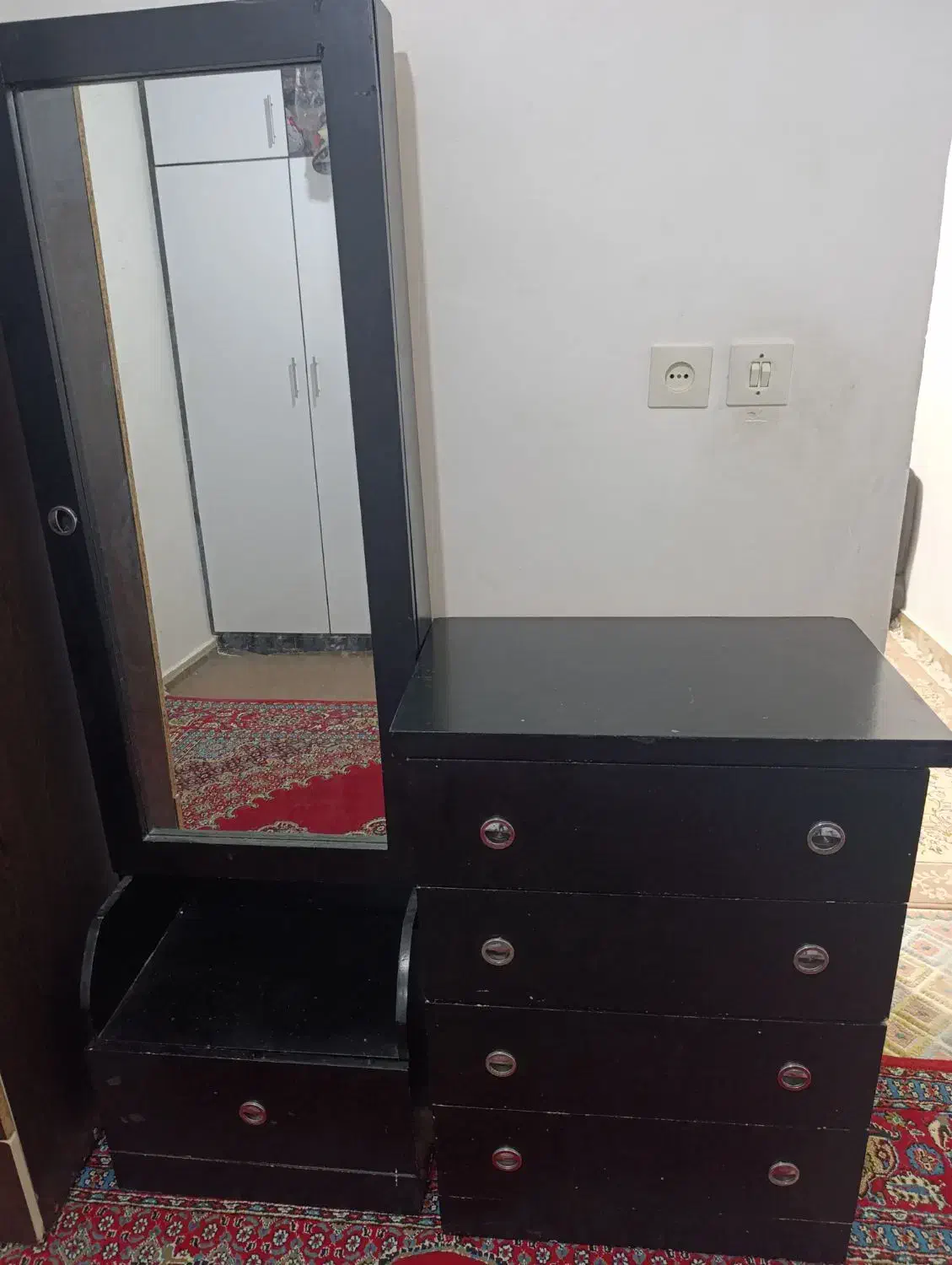 کمدلباس   کمد آینه ای ودرایور|جاکفشی، کمد، دراور|ایذه, |دیوار