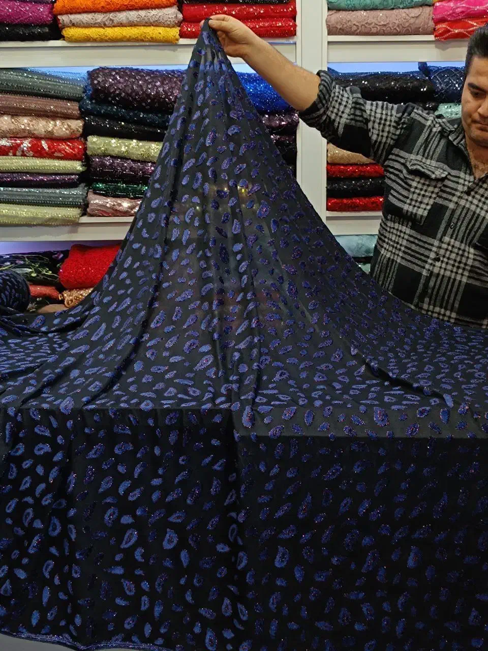 پارچه گل مخملی|لباس|جوانرود, |دیوار