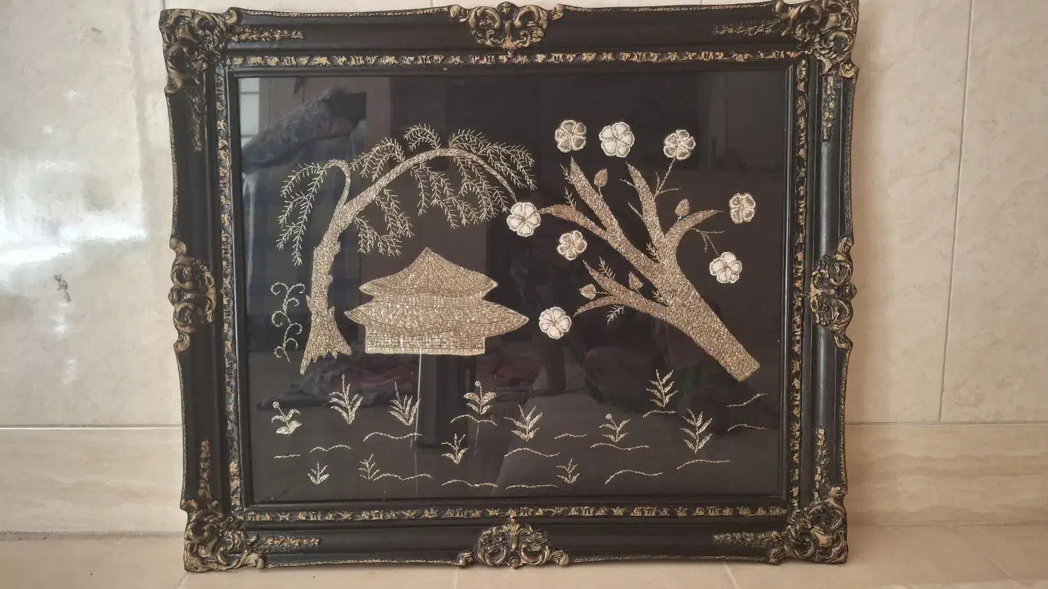 یه قطعه تابلو کار دست جنس خوب|تابلو، نقاشی، عکس|قم, لسانی|دیوار