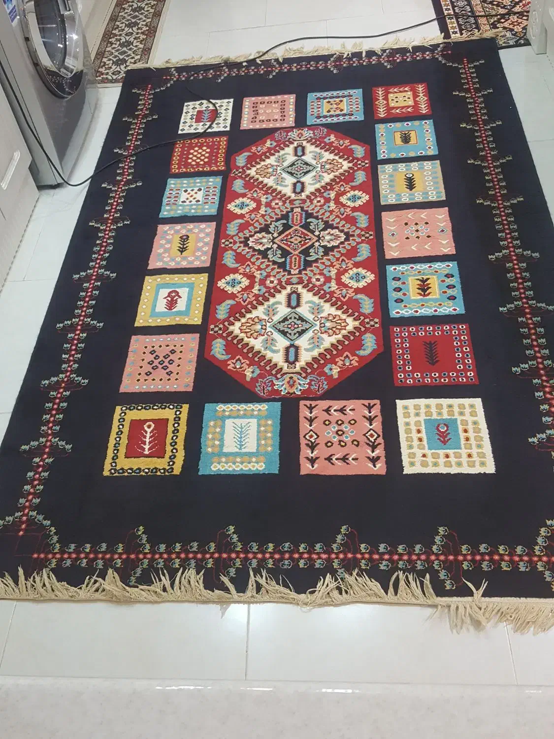 فرش طرح سنتی گبه|فرش|مشهد, جاهد شهر|دیوار