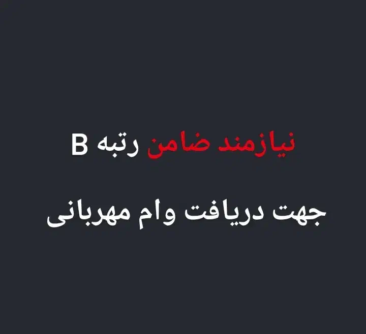 نیازمند ضامن رتبه B|خدمات مالی، حسابداری، بیمه|خرمآباد, |دیوار