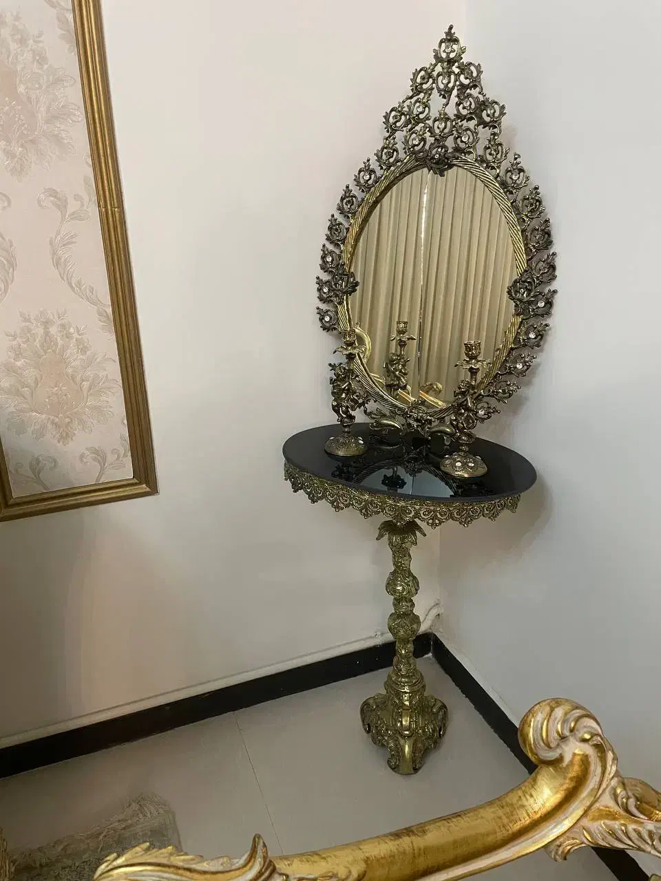 میز وآینه وشمعدان|بوفه، ویترین، کنسول|ساوه, |دیوار