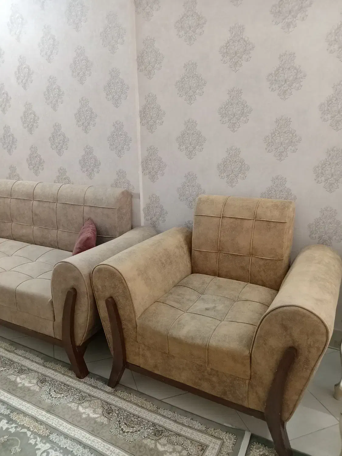 مبل نیم ست ۵نفره|مبلمان خانگی و میز عسلی|مشهد, سرافرازان|دیوار