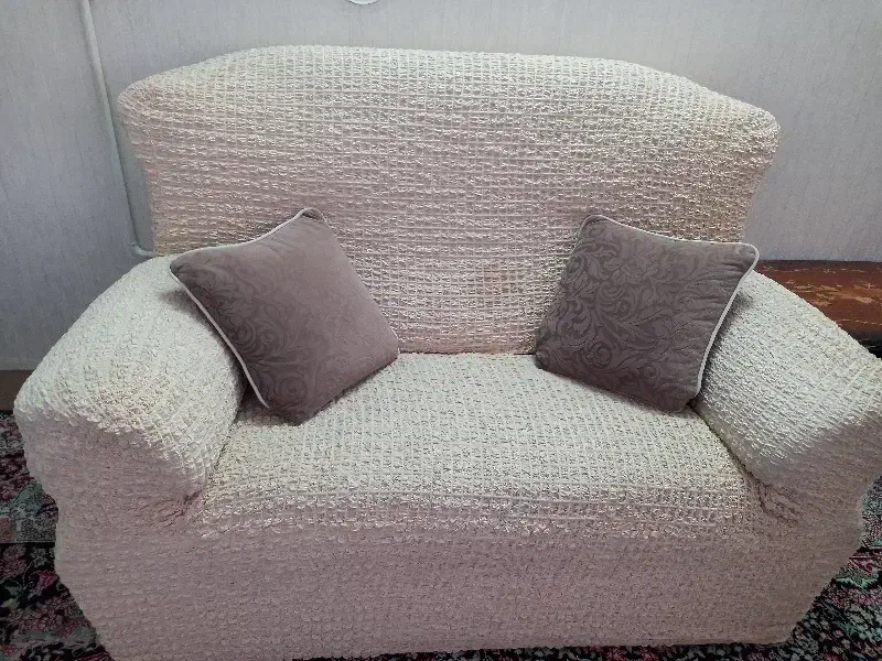 کاورکشی مبل راحتی ۸ نفره رنگ کرم|مبلمان خانگی و میز عسلی|مشهد, انقلاب|دیوار