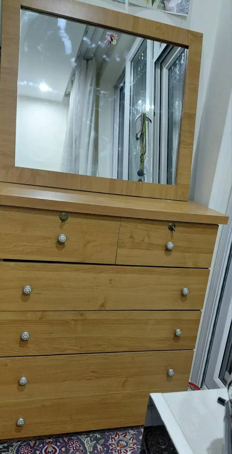 دراور ۵ کشو با آیینه|جاکفشی، کمد، دراور|مشهد, آزادشهر|دیوار