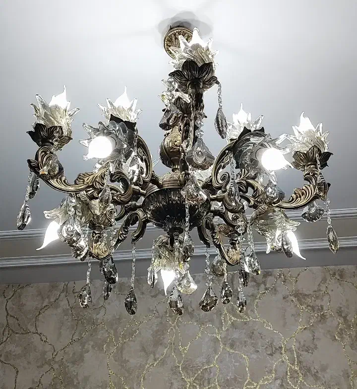 لوستر 15 شعله 10 شاخه|لوستر و چراغ آویز|همدان, |دیوار