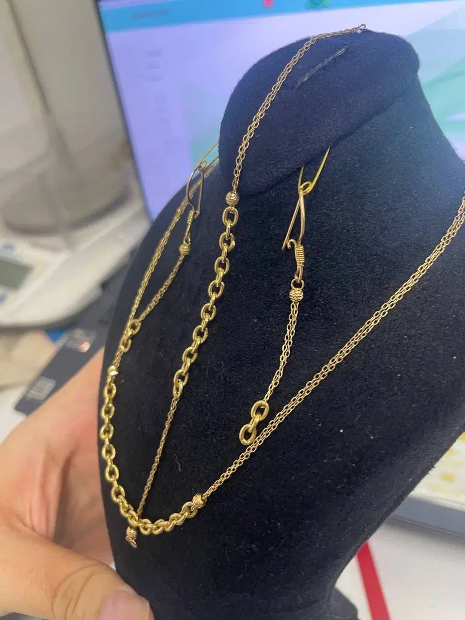 سرویس طلا مینیمال بدون اجرت هم فروش هم معاوضه|جواهرات|کرمان, |دیوار