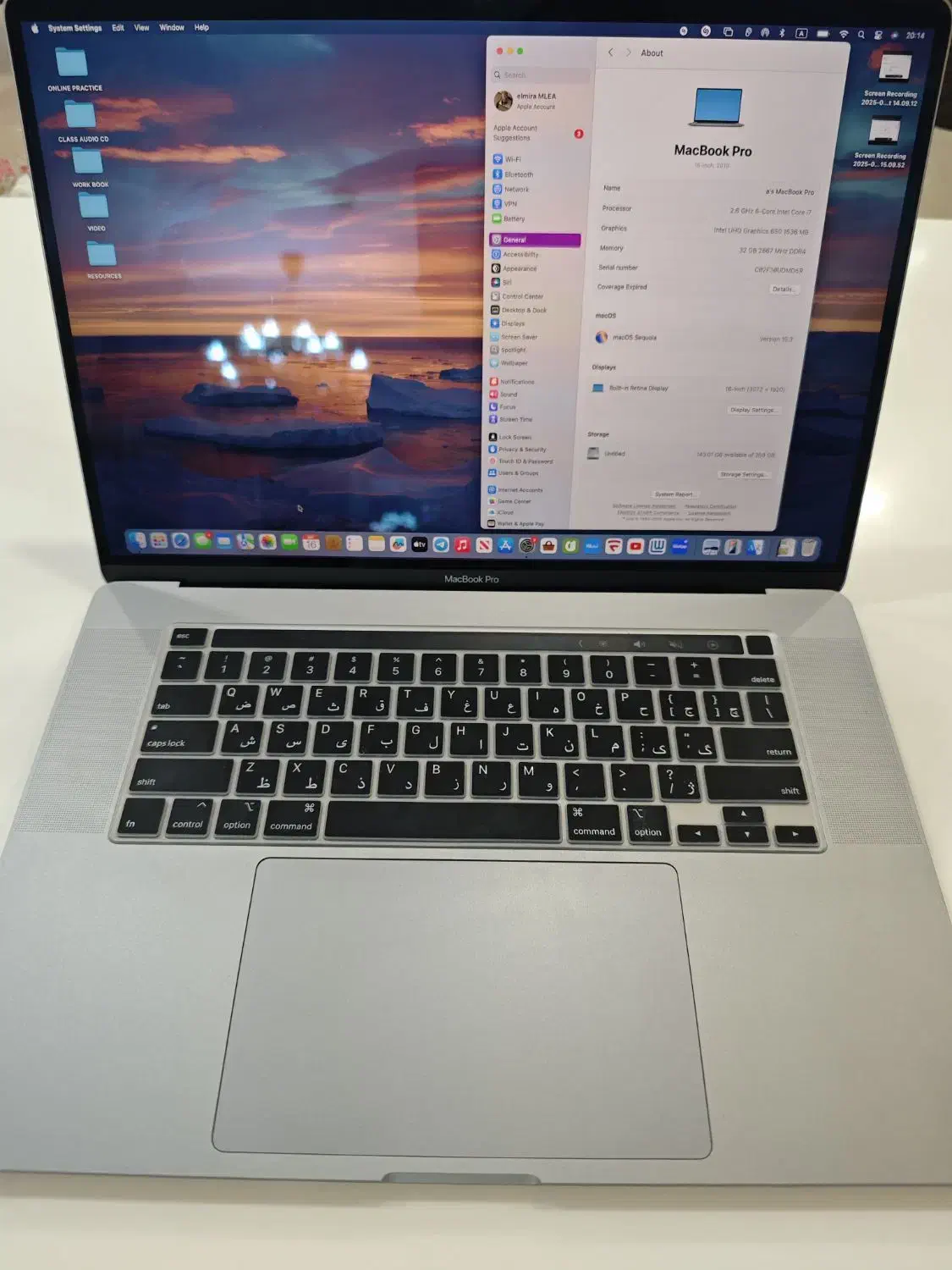 MackBook pro 2019|رایانه همراه|شیراز, قدوسی غربی|دیوار