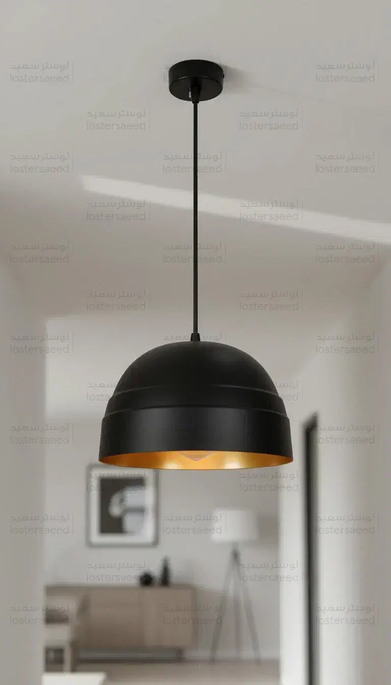 لوسترهای اویز تک شعله مشکی و سفید راهرو اتاق خواب|لوستر و چراغ آویز|تبریز, |دیوار