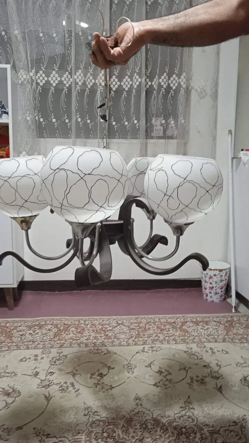 لوستر سالم ،5ساخه|لوستر و چراغ آویز|اصفهان, بهارستان|دیوار