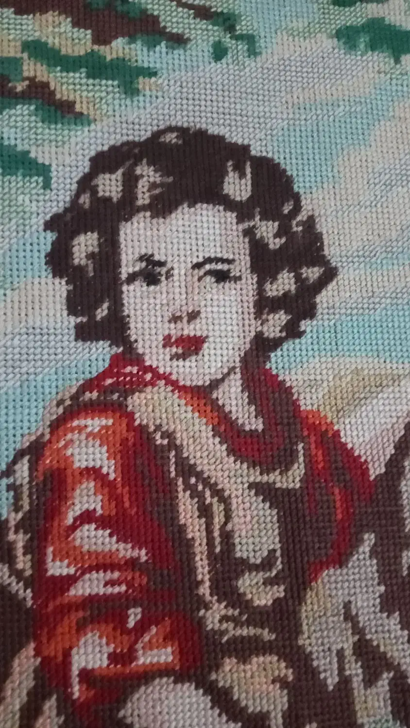 کوبلن قدیمی نوستالژی دوخته شده وخام|تابلو، نقاشی، عکس|اردبیل, |دیوار