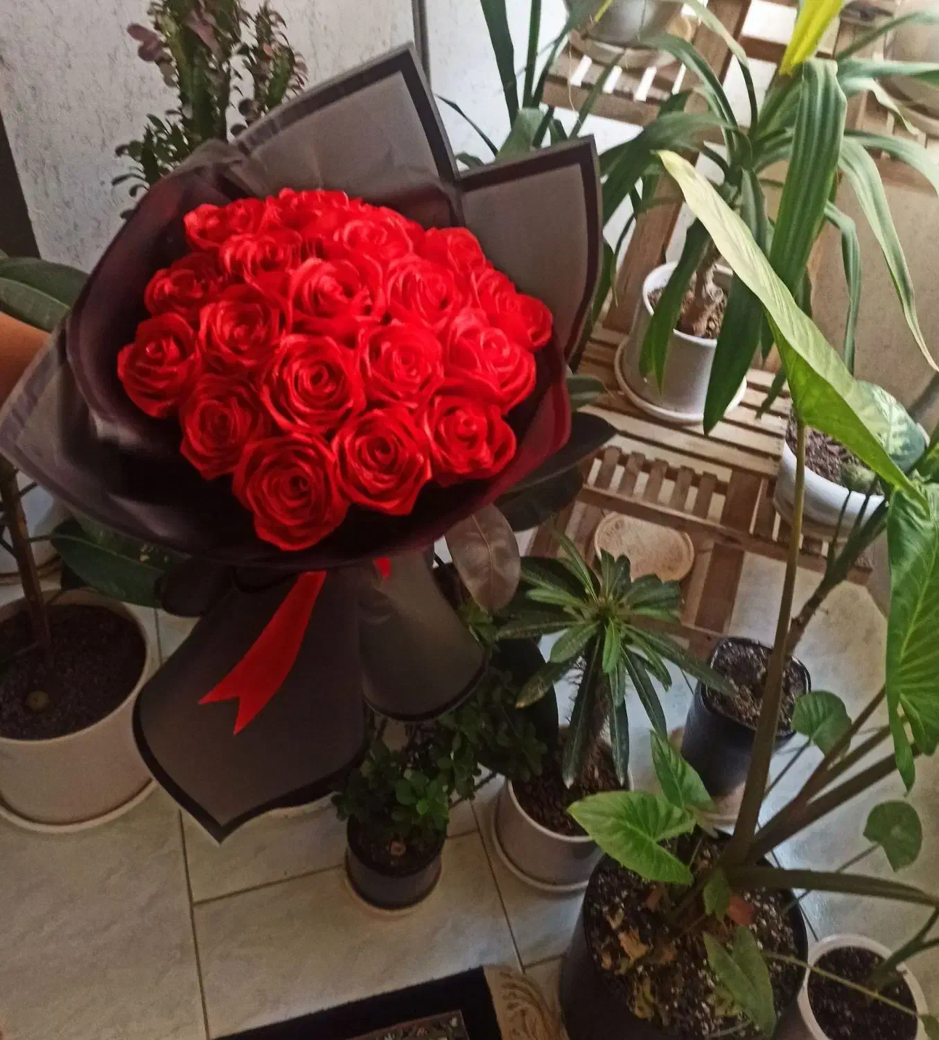 رز ربانی|گل مصنوعی|بجنورد, |دیوار