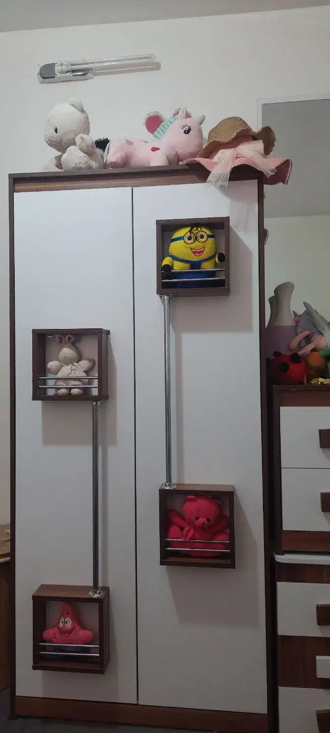 سرویس خواب ام دی اف دومنظوره|تخت و سرویس خواب|فولادشهر, C1|دیوار