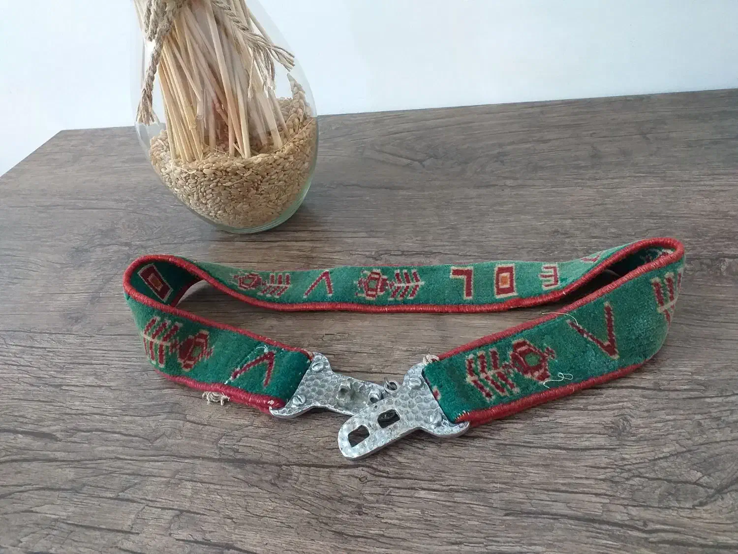 کمر بند عتیقه ۱۲۰ ساله دست بافت|کلکسیون اشیاء عتیقه|پاکدشت, پاکدشت (مامازند)|دیوار