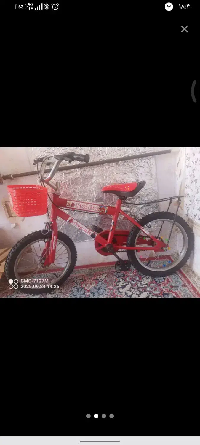 سایز 16 دوچرخه قرمز|دوچرخه، اسکیت، اسکوتر|شیراز, صاحب الزمان|دیوار