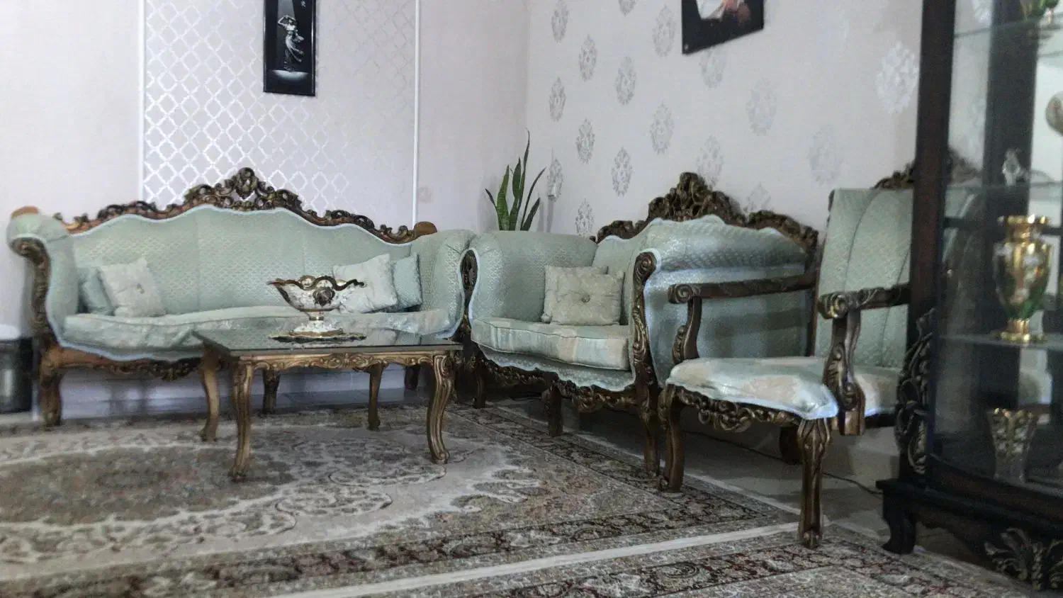 مبل سلطنتی چوب راش|مبلمان خانگی و میز عسلی|محمدیه-قزوین, |دیوار
