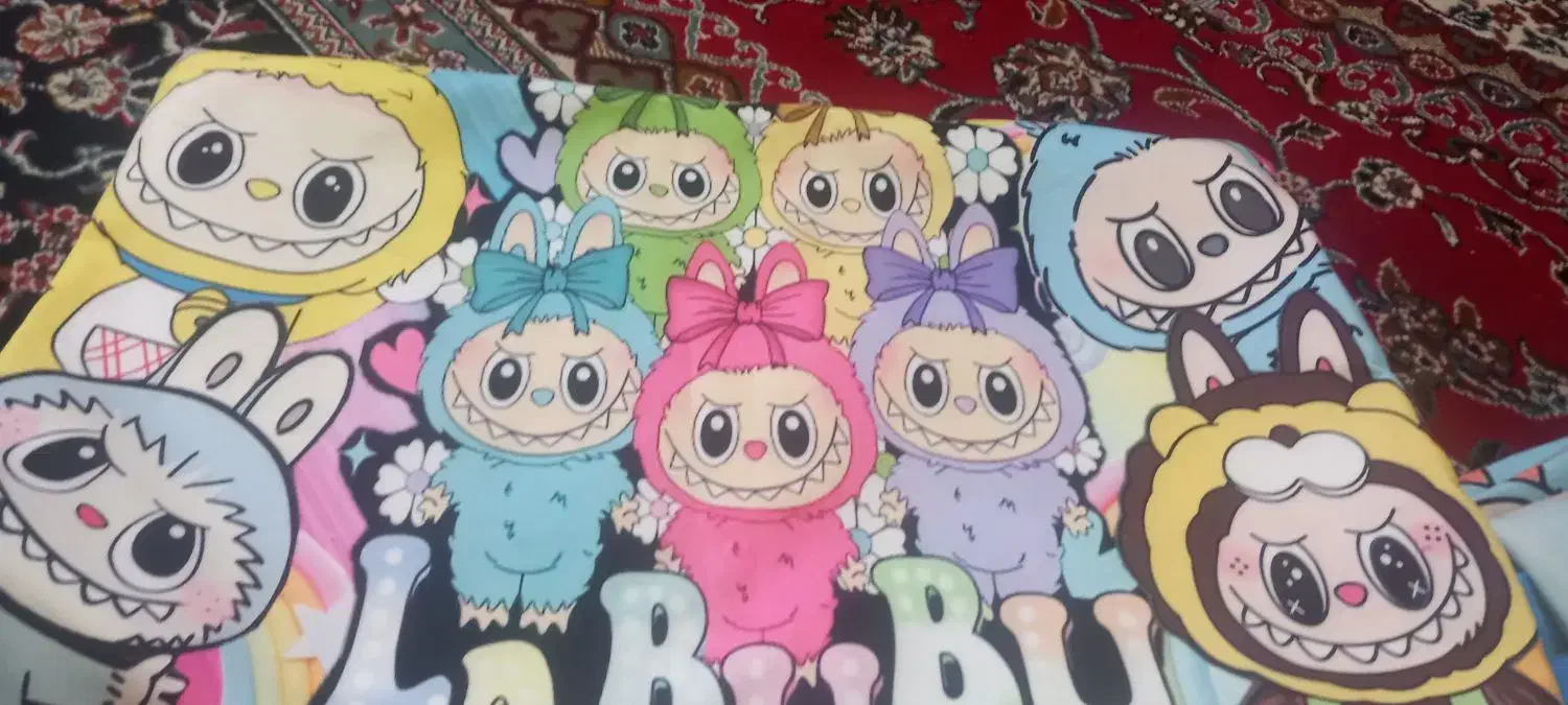 رو بالشتی عروسکی لبوبو وطرح سگهای نگهبان|رختخواب، بالش، پتو|دورود, |دیوار