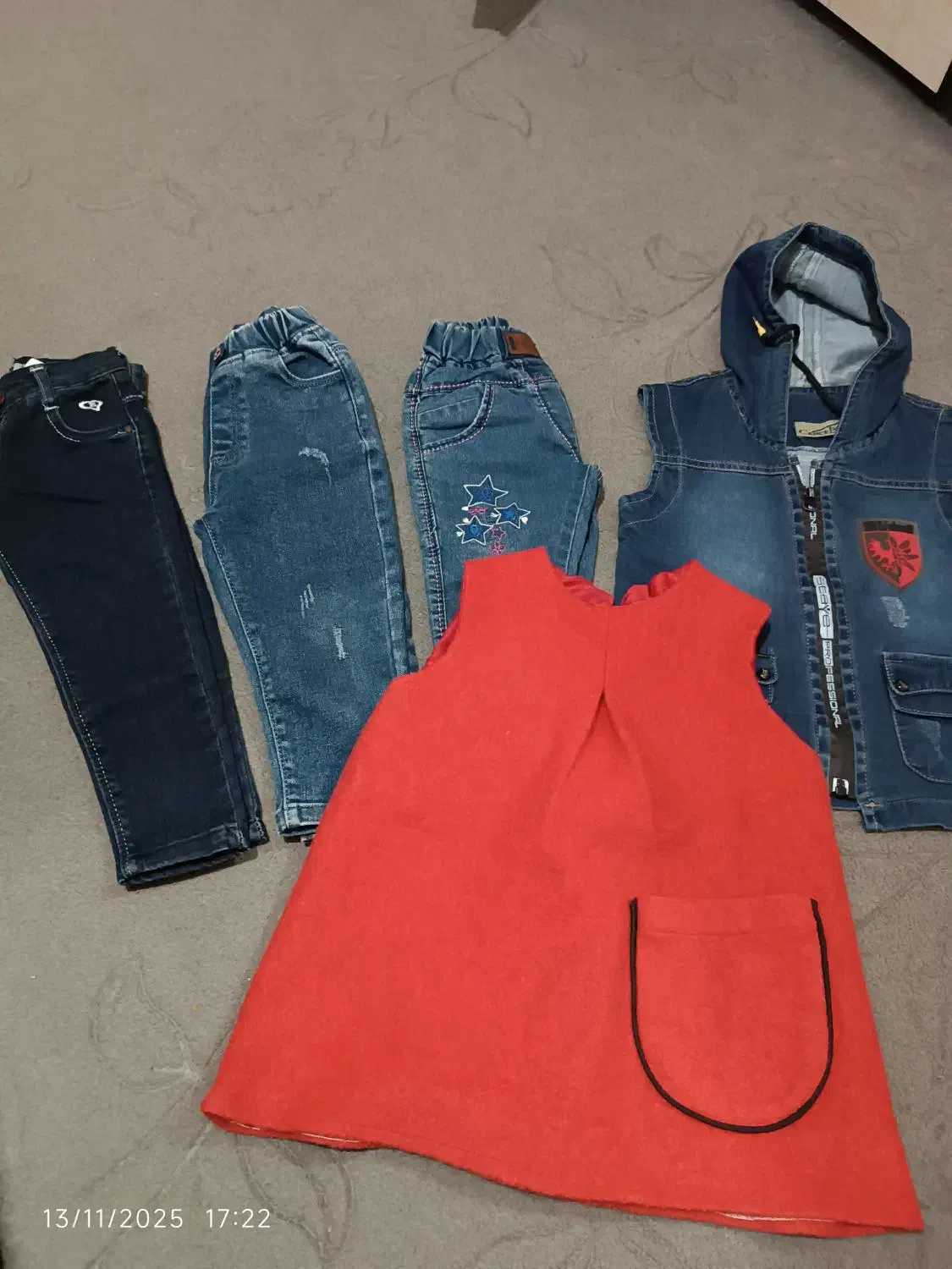 شلوار لی دخترانه ،دون یلدا،پافر ،سرهم|کفش و لباس بچه|تبریز, |دیوار