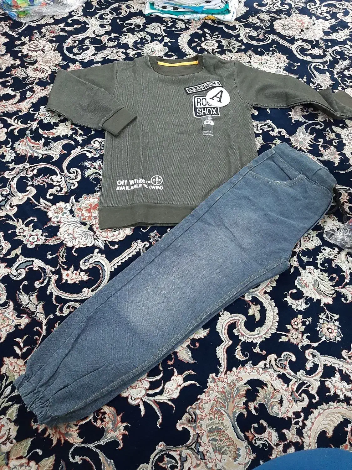 بلیز شلوار سرهمی شلوار مخمل پسرانه دخترانه نو|کفش و لباس بچه|ری, علایین|دیوار