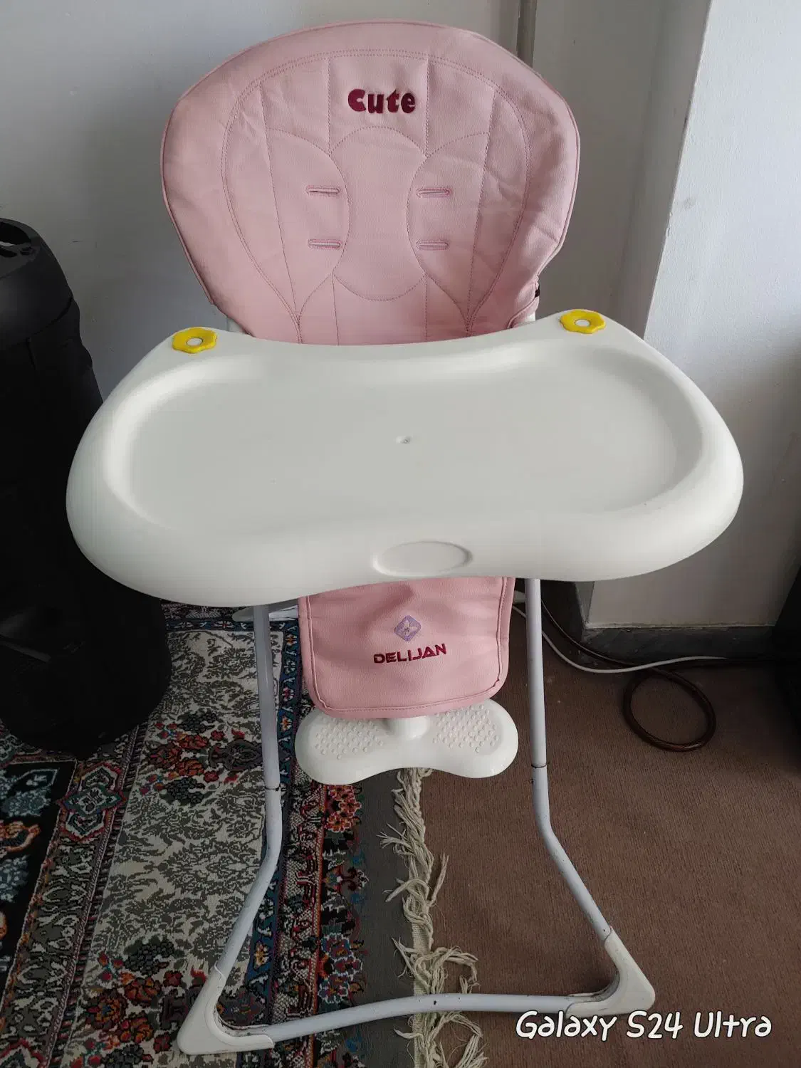 صندلی غذا صورتی|تخت و صندلی بچه|بابل, |دیوار