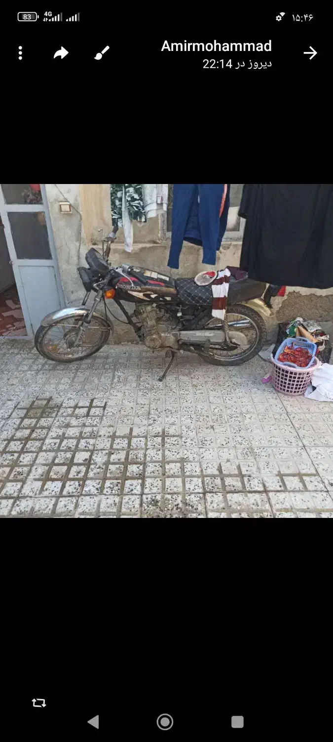 ۱۲۵مزایده|موتورسیکلت|ملایر, |دیوار