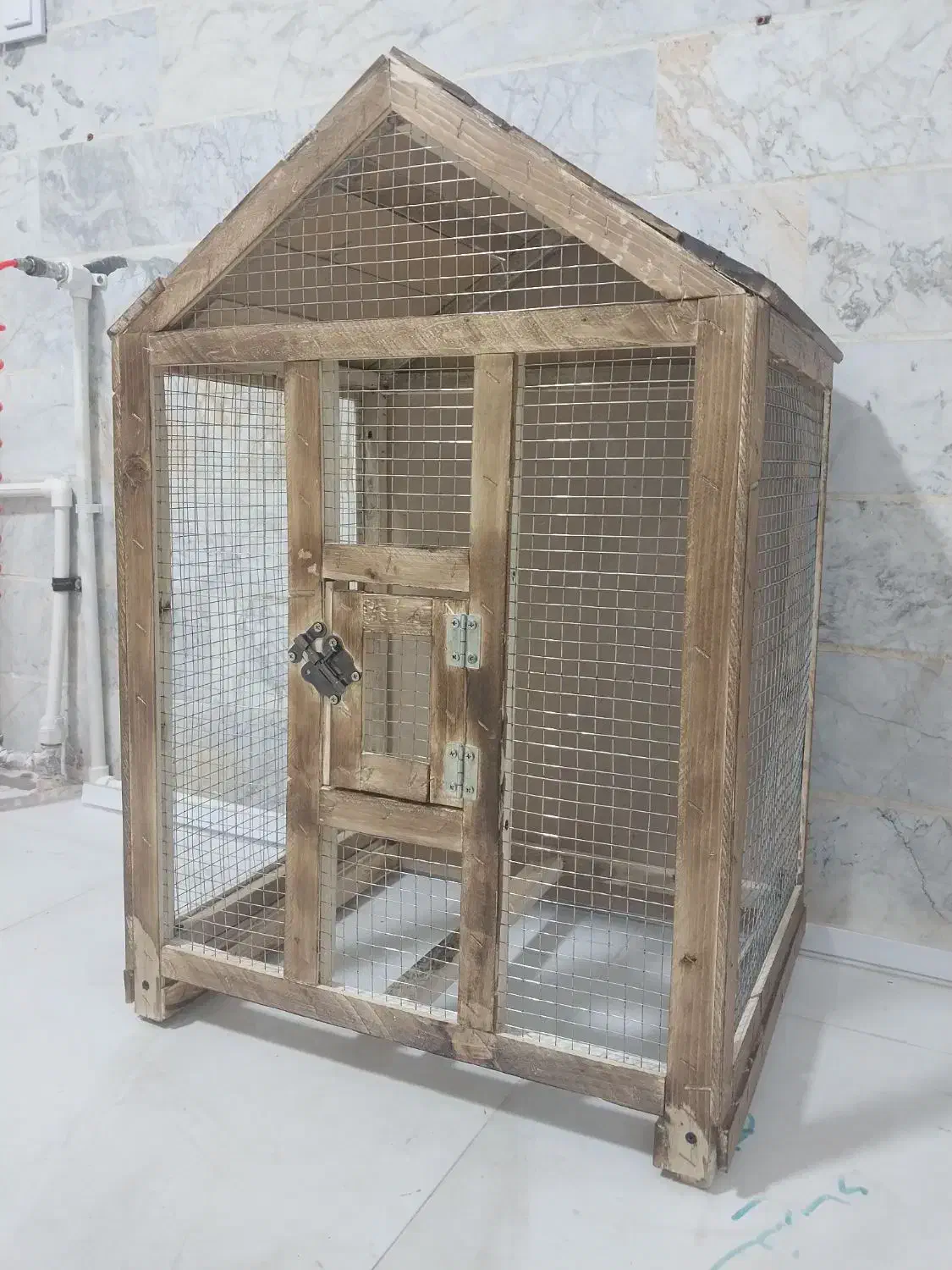 قفس چوبی کلبه ای|لوازم جانبی حیوانات|بردسکن, |دیوار