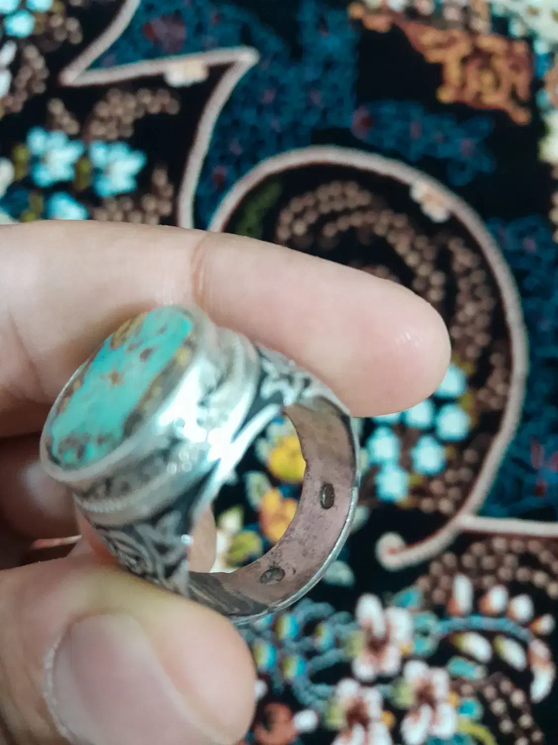 انگشتر نقره فیروزه نیشابور|جواهرات|بروجرد, |دیوار