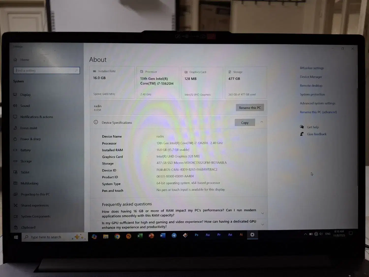 لپ تاپ lenovo مناسب طراحی و تدوین|رایانه همراه|تهران, فاطمی|دیوار