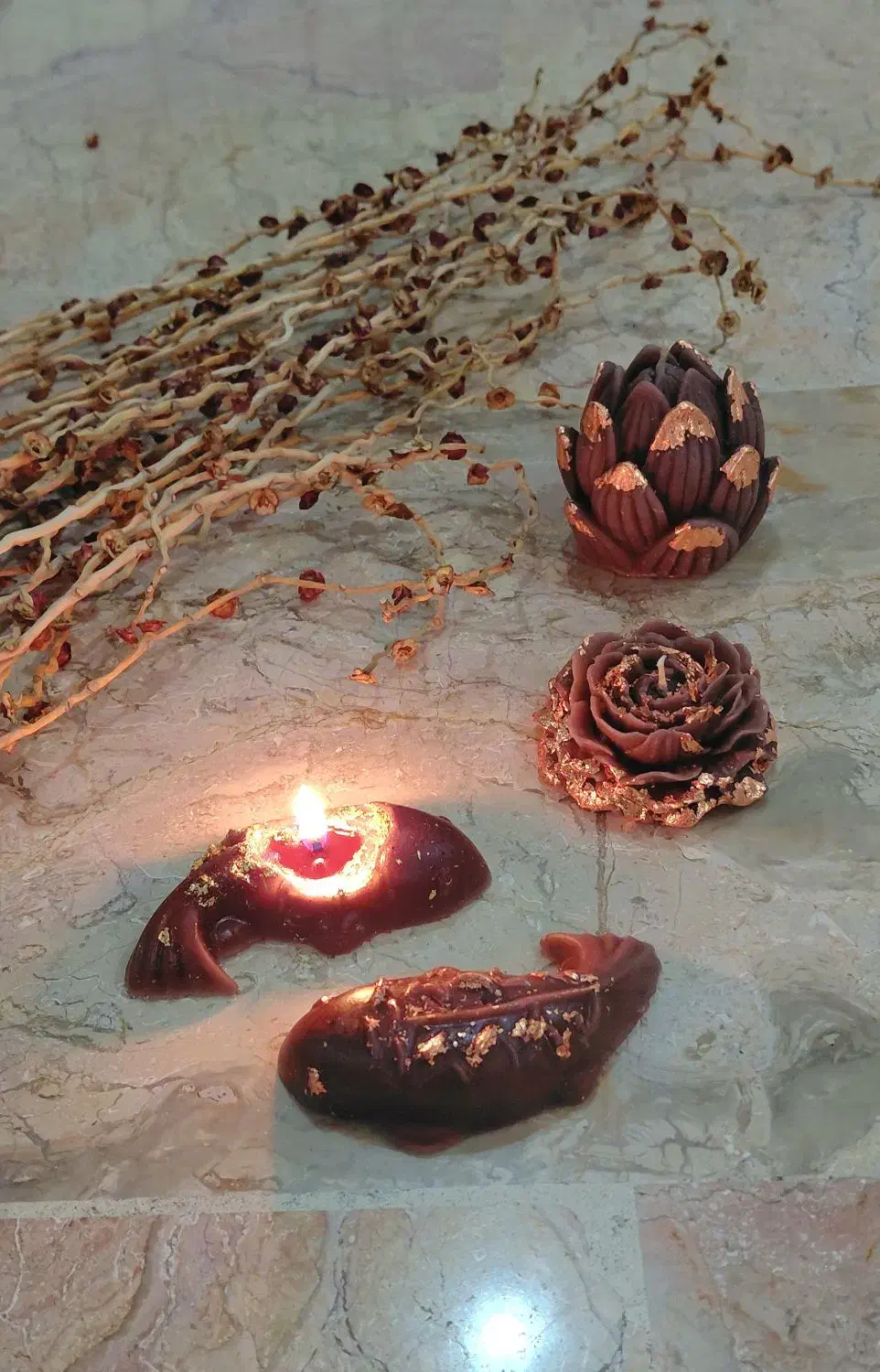 ست شمع گل و ماهی|صنایع دستی و سایر لوازم تزئینی|تهران, سازمان آب|دیوار