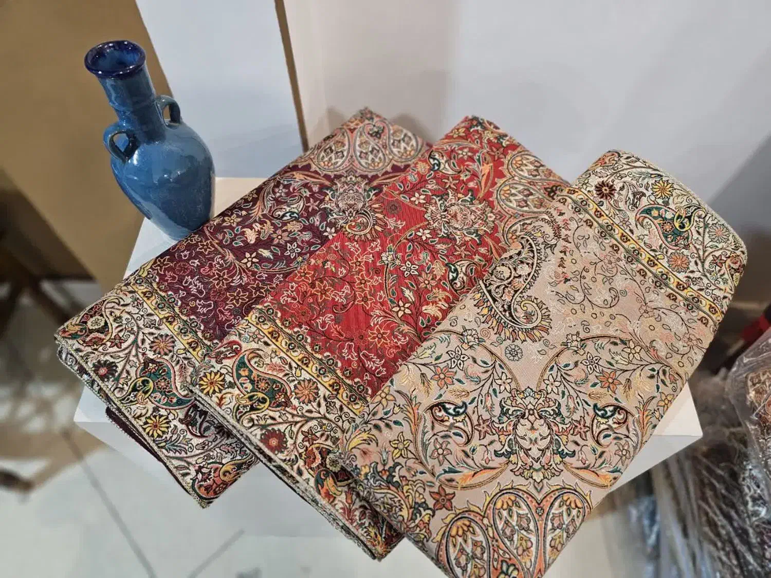 رومیزی ترمه یزدی شب یلدا تخفیفی|پرده، رانر، رومیزی|تهران, امام زاده عبدالله|دیوار