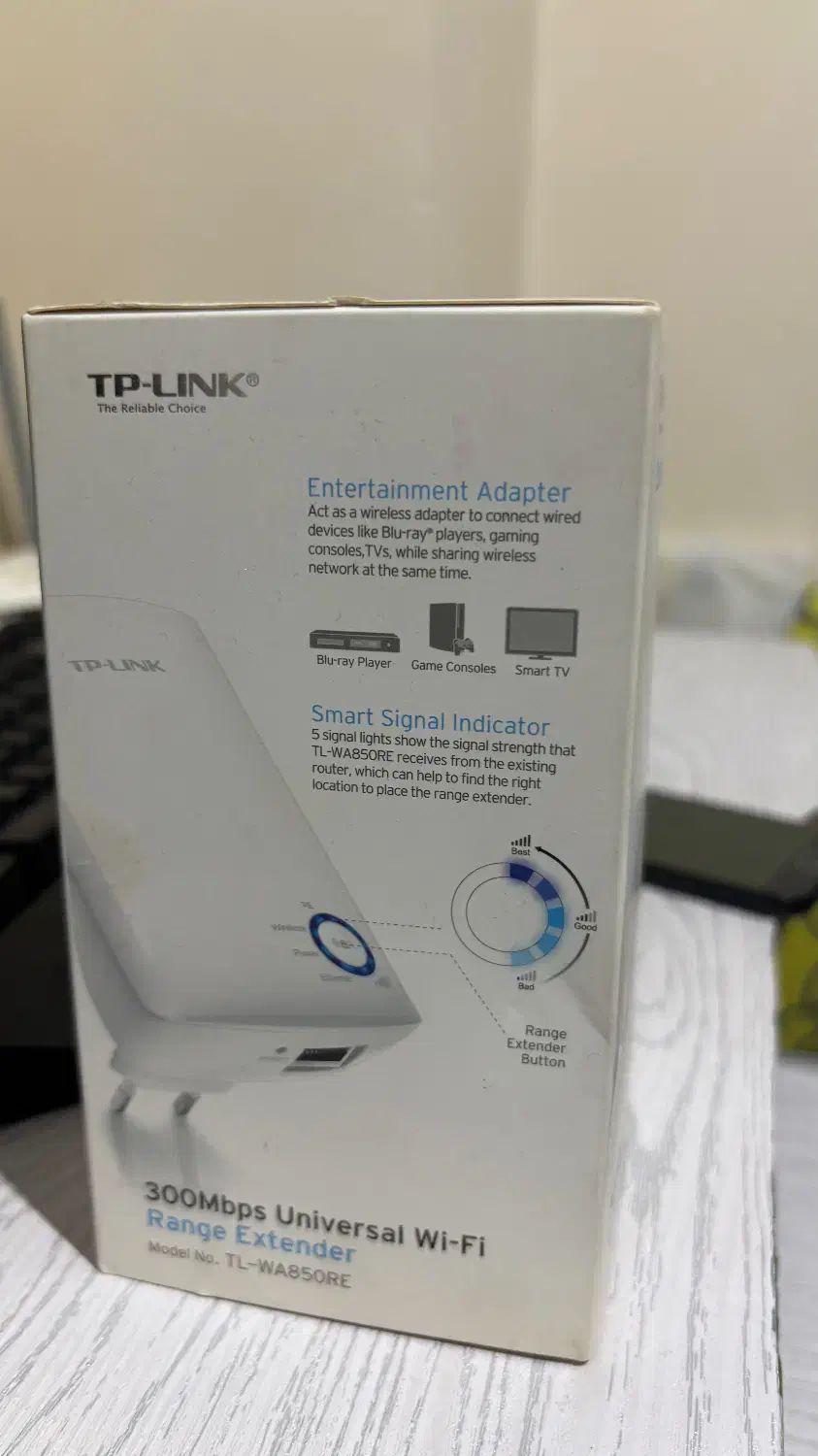 افزایش‌دهنده برد وای‌فای TP-Link TL-WA850RE|مودم و تجهیزات شبکه|تهران, دکتر هوشیار|دیوار